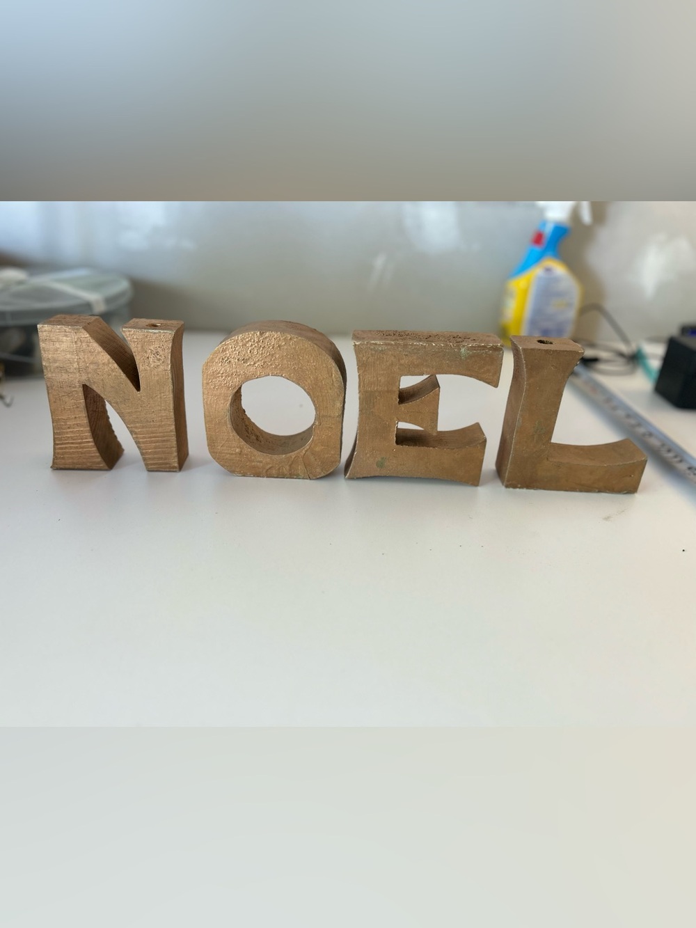 Metallic Gold NOEL Holiday Letters